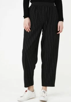 Madam-T Pantalon Classique - Schwarz