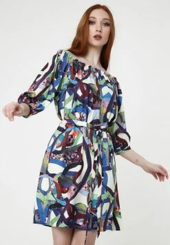 Madam-T GREENELLA - Robe De Jour - Milchig/hellgrün -Madam-T Soldes 2022 ff785aba11364bba979f0f63c85b05cd