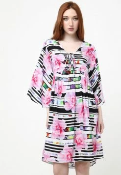 Madam-T YAGAVA - Robe De Jour - Weiß, Rosa
